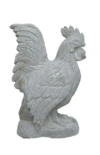 Product image 3 of the product “Rooster, 50cm height and made of Riverstone ”